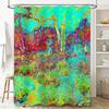 Artistic Shower Curtain with Multicolored Trees: Add a Splash of Color to Your Bathroom Decor (128 characters)
