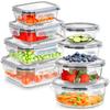 Glass Food Containers With Lid And Seal 8 Pcs.