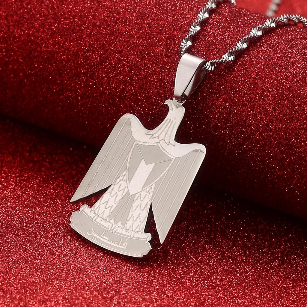 Collar Colgante de Palestina Para Hombres Mujeres Árabe Africano Acero Inoxidable Collares Amuleto