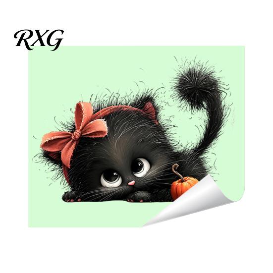 Halloween Bedroom Wall Art Glow in The Dark Switch Outlet Stickers, Cute Black Cat Witch Theme Decals Pumpkin Skull Decals, Waterproof Self-Adhesive