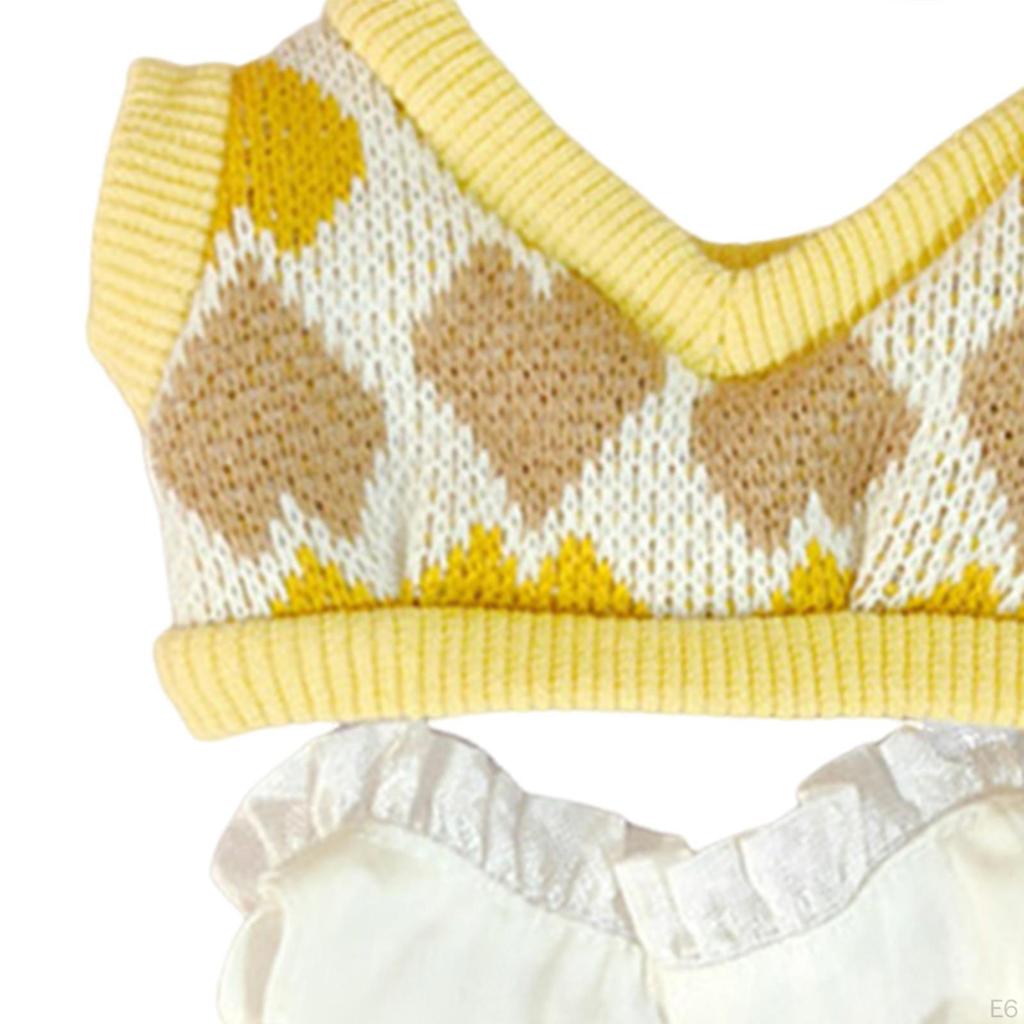 2 Pieces 20cm Doll Clothes Set JK Dress Outifit Adorable Cute Suit for Pendant