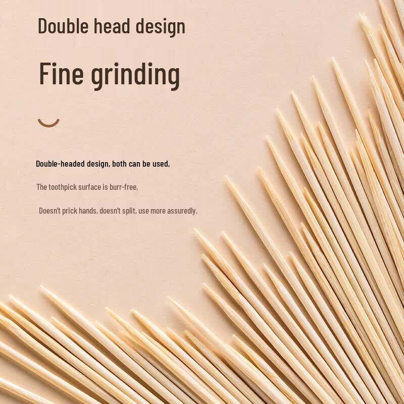 CHAHUA Double-Headed Portable Bamboo Toothpicks