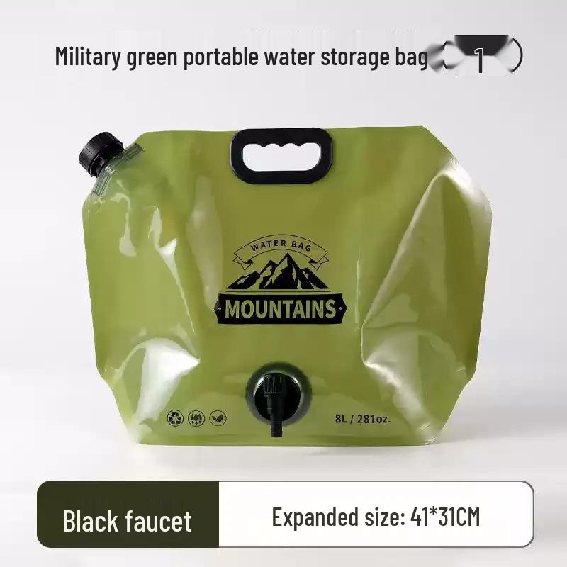 

Складная сумка для хранения воды большой вместимости для улицы - Утолщенный пищевой пластик, Мягкая для кемпинга, Автопутешествий Universal Size