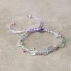 Green Fluorite Natural Cut Natural Stone Macrame Bracelet