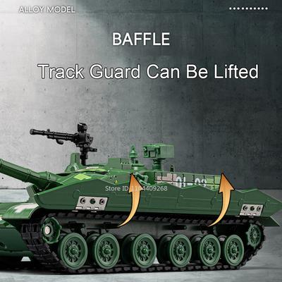 Scale 1:40 T99 Tank Model Toy Music Light Alloy Diecast Rotatable Turret Military Tracked Armored Models Boys Ornaments Gifts