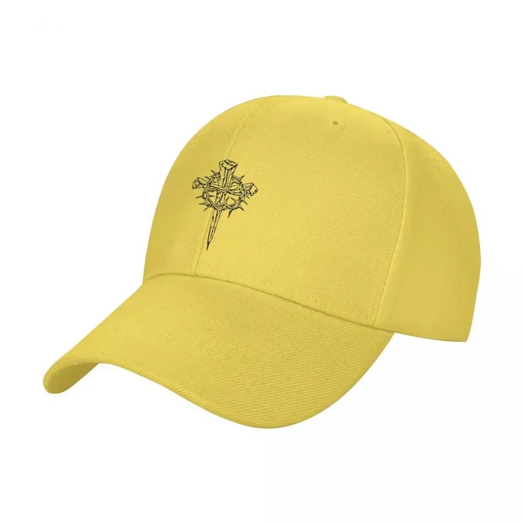 Nail Cross and Crown of Thorns. Baseball Cap Cute Sun Hat For Children Trucker Hat Anime Hat Female Men's