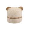 Winter Cute Cartoon Plush Hat with Large Brim for Women Japanese Style Warm and Thickened Ear Protection Knitted Hat with Bear Ears
