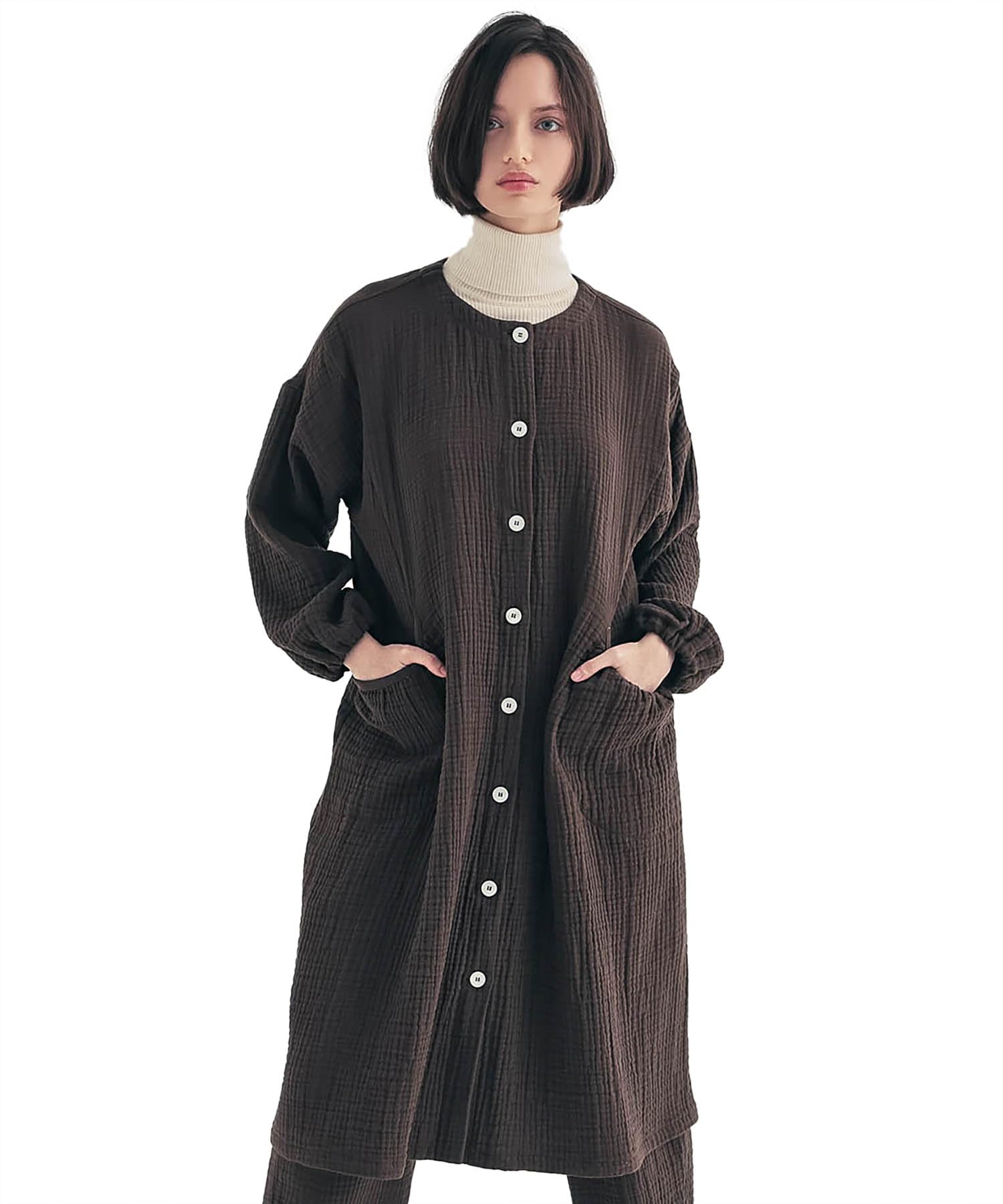 

Cream puff gauze solid color dress (R) 4+