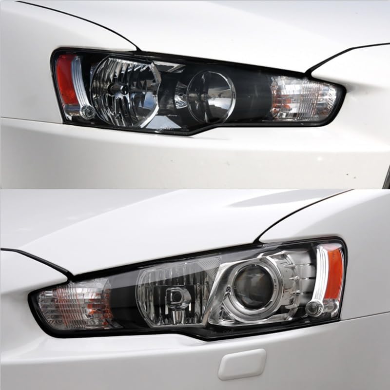1Pair Front Headlamp Lens Cover For Mitsubishi Lancer Ex 2008-2016 Clear Car Headlight Shell  Transparent Lampshade