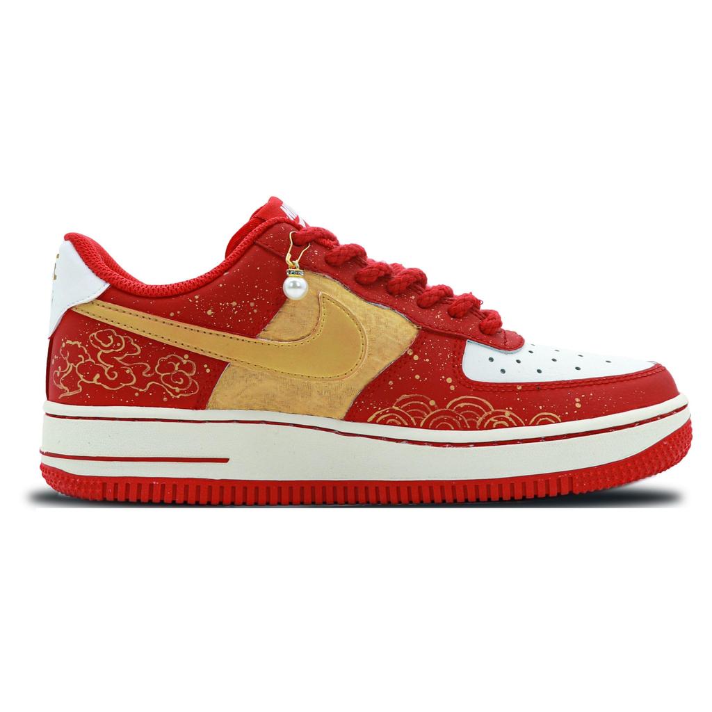 Nike Air Force 1 Slip Resistant Balance Low Top Skateboard Shoes Unisex Red White FN7439-133(Team147-)