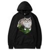 Funny Cat Graphic Hoodie – Cute Cat Lying On Watermelon Meme
