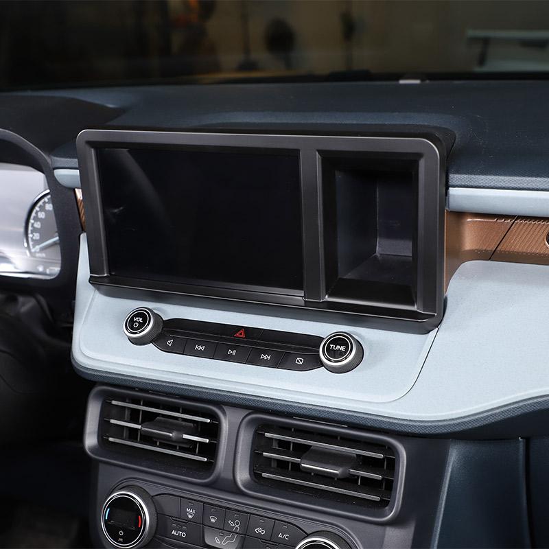 For Ford Maverick 2026-2026 ABS Matte Black/Carbon fibre/Red Navigation Screen Decoration Trim Sticker Car Accessories
