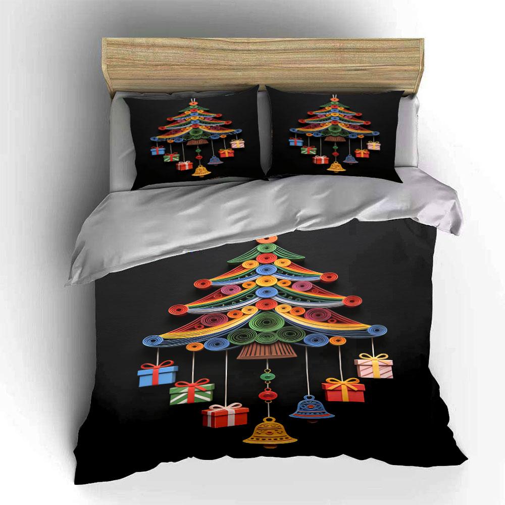 Colorful Tree with Ornaments. Bedding Sets Duvet Cover Sets Duvet Covers Pillowcases(1 * Duvet Cover 2 * Pillowcases Without Duvet Insert)