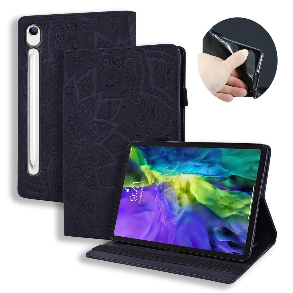 Tablet Case For Samsung Galaxy Tab S10 FE / Tab S9 FE / Tab S10 Lite Card Slots Leather Cover Flower Pattern