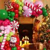 113pcs Christmas Balloon Wreath Set Suitable for Christmas Birthday Party and Other Scenes Indoor and Outdoor Decoration