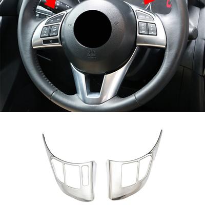 ABS Matte For Mazda CX-5 CX5 Steering Wheel Switch Button Panel Trim Cover Auto Interior Accessories 2012 2013 2014 2015 2016