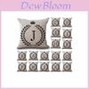Elegante Funda de Cojín de Lino y Algodón con 26 Letras para Decoración de Sofá del Hogar 18 Pulgadas