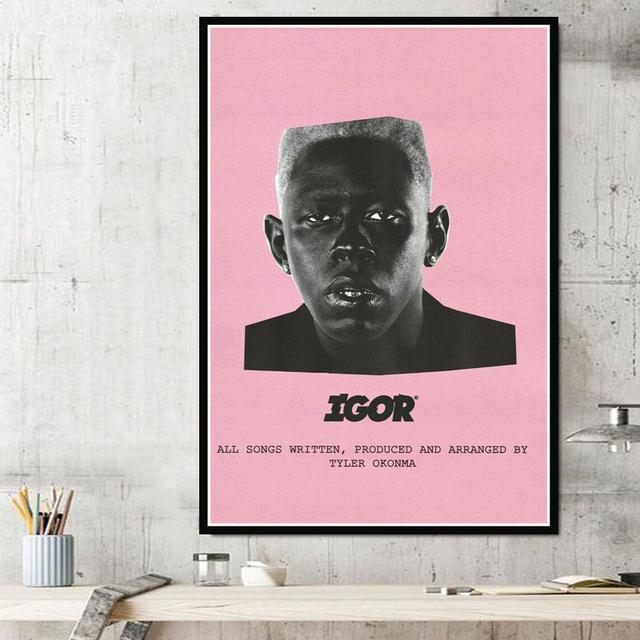 Imprimări poster Tyler the Creator Flower Boy IGOR Rap Music Album Star Art Pictură pe pânză Fotografii de perete Living Room Decor
