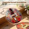 Decorative Garden Sun Catcher Christmas Acrylic Puzzle Suncatcher, Holiday Tree Snowman Stockings Red Bird Office Window Decoration Kit for