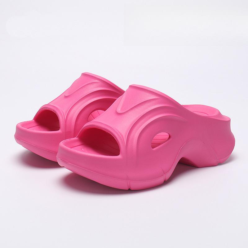 Женские тапочки 2025 Новые повседневные пляжные тапочки с толстой подошвой 36-37 розы красного 1178₽