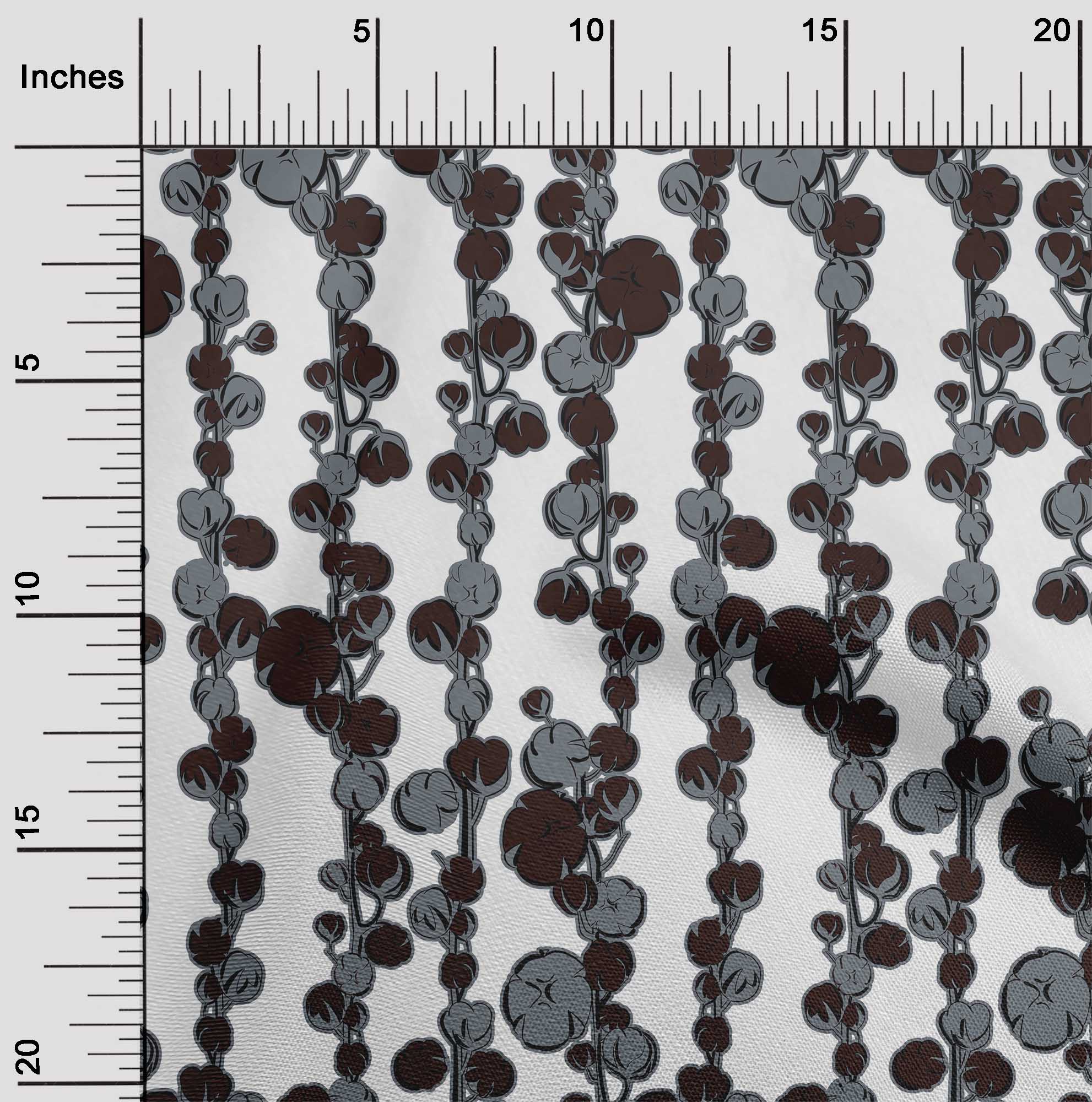 

oneOone Cotton Flex Carmine Red Fabric Flower Artistic Sewing Material Print Fabric By The Yard 40 Inch 42 Inch Wide - Viscose Chiffon білий