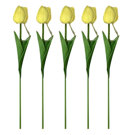 LED Aydınlatmalı Yapay Lale Gece Lambası Ayarlanabilir Saplar Sıcak Yumuşak Işıklı Gerçekçi PU Lale Buketi Ev Dekorasyonu İçin Zarif Çiçekli Gece Lambası