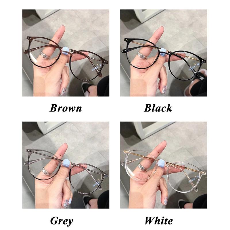 Myopia Glasses 0 To -600 Retro Round Photochromic Myopia Glasses for Women Men Ultralight Blue Light Blocking Computer Eyeglass