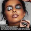 Black Gray Smoked Eye Shadow Plate, Dark Gray Silvery Metal Matte Halloween Gothic Makeup Palette, High Shimmer Eye Shadow Makeup Palette Set