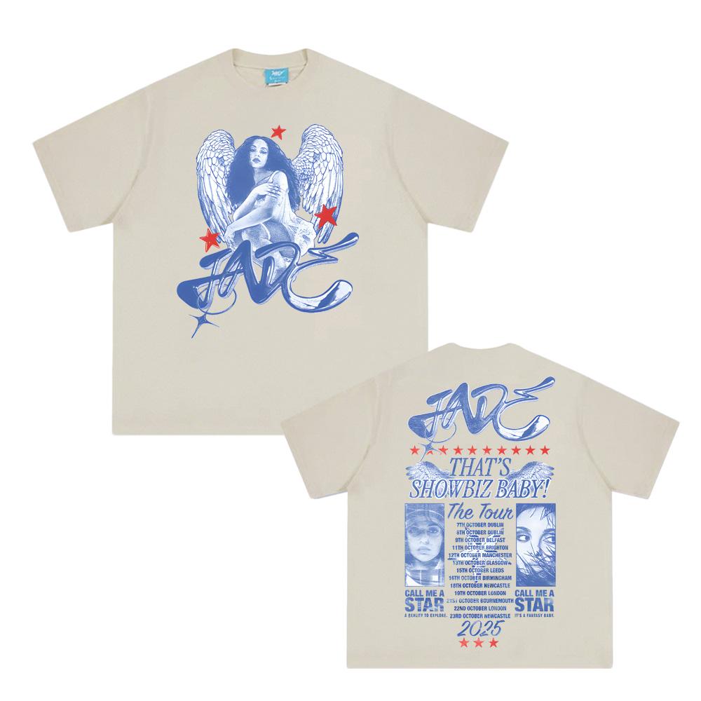 Jade Thirlwall T-Shirt THAT'S SHOWBIZ BABY! THE TOUR DATEBACK TEE Summer High Quality Graphic Tshirt Unisex 100% Cotton Tops