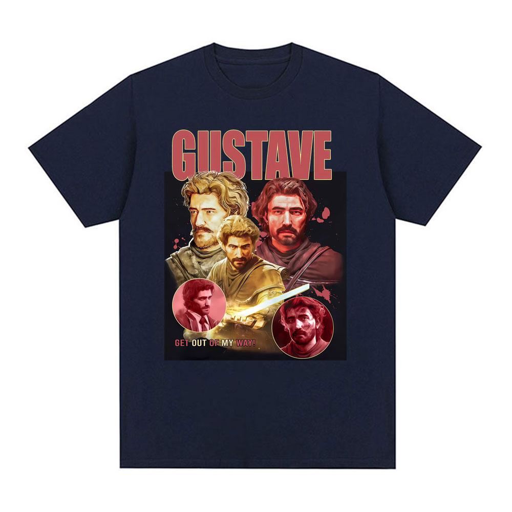 Gustave Retro Fan Shirt Expedition 33 Graphic T Shirt Unisex Women Summer Short Sleeve Tshirt Casual 100 Cotton Oversized Tshirts