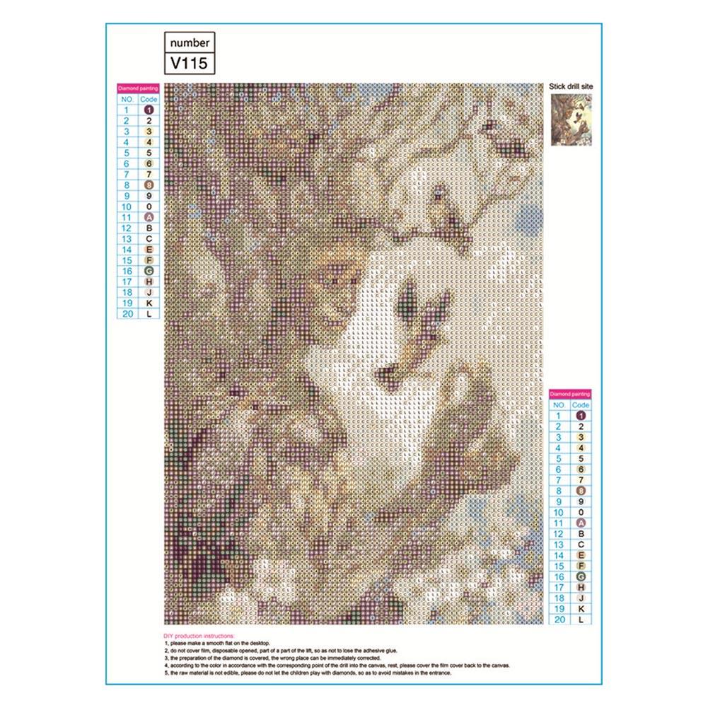 Buy 5D DIY Full Drill Diamond Painting Tree Man Cross Stitch Embroidery ...