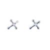 Fashion Simple Rhinestone Cross Stud Earrings For Women Jewelry