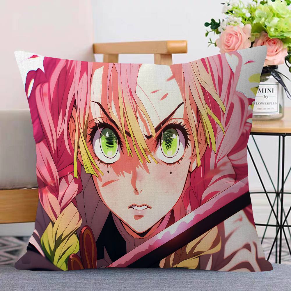 Demon Slayer Kimetsu Kanroji Mitsuri Maple Design Cushion Cover Happy Autumn Harvest decor Holiday Decorati Pillow Cover