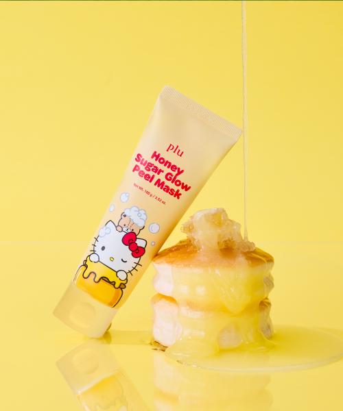 Plu Sanrio Hello Kitty Honey Sugar Glow Peel Mask 100g + Shower Ball