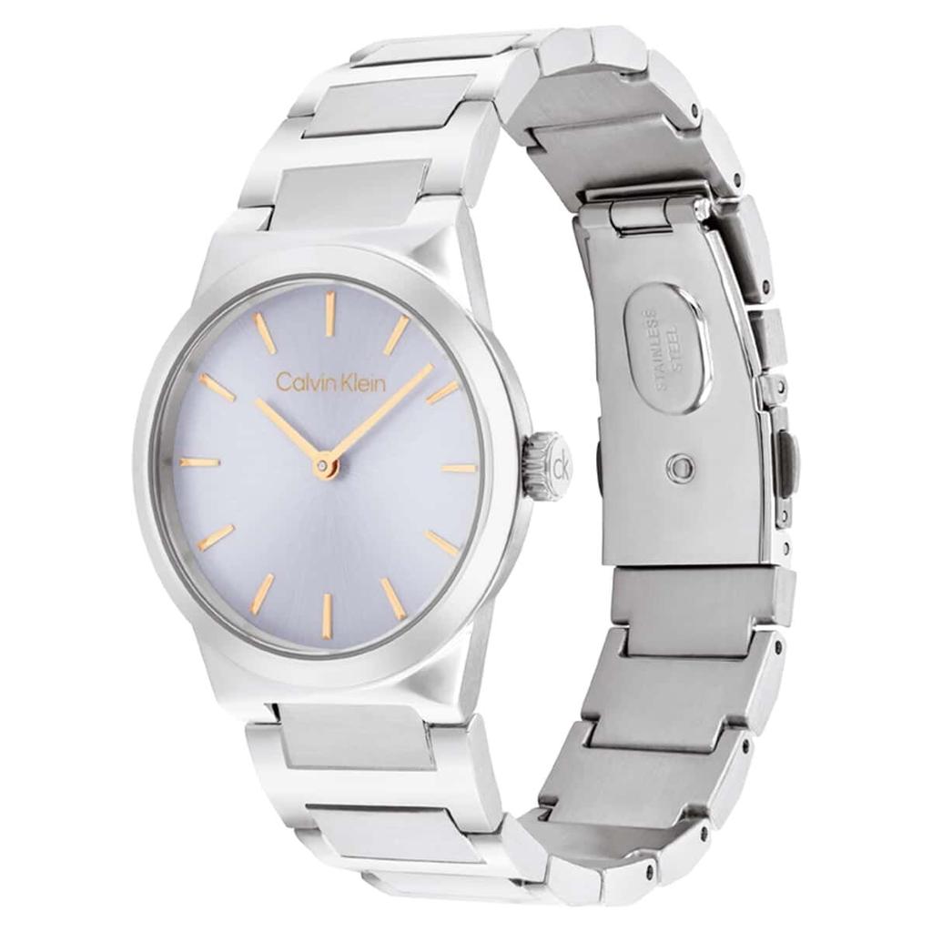 Calvin Klein LINEAR ELEGANCE Gray Stainless Steel 25100079 Women's Watch, Dial, Strap, [Official Import]