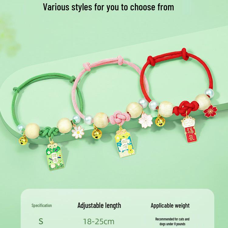 Camphor Wood Cat Collar with Bell & Longevity Lock - Pet Accessories