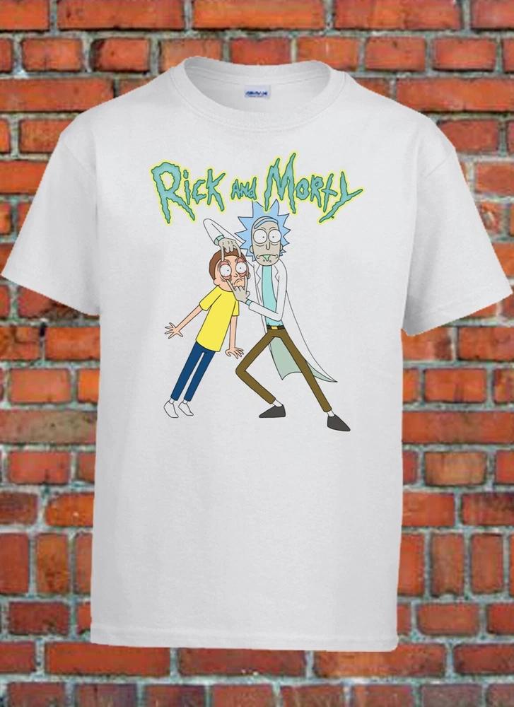 Rick and Morty T Shirt Graphic Cartoon Funny Tee Adult Swim S