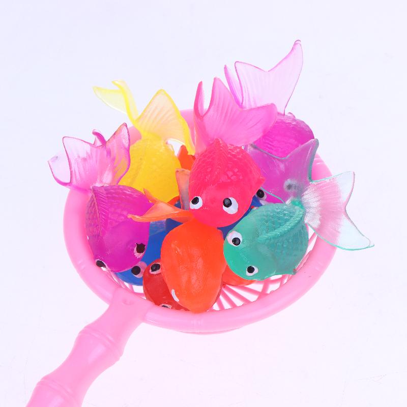 1 Set Toddlers Bathing Shower Gifts Kawaii Simulation Rubber Goldfish Baby Bath Water Play Games Toys For Kids