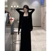 Early Autumn Set: Ice Silk Camisole Dress with Skirt, Jacket, and Cape