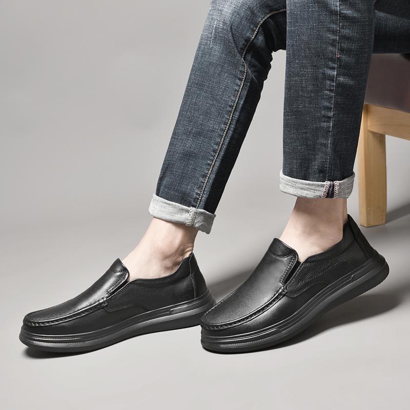 Mocasini versatili pentru bărbați, pantofi sport respirabili pentru bărbați, pantofi casual din piele naturală pentru bărbați, încălțăminte clasică confortabilă slip-on pentru bărbați