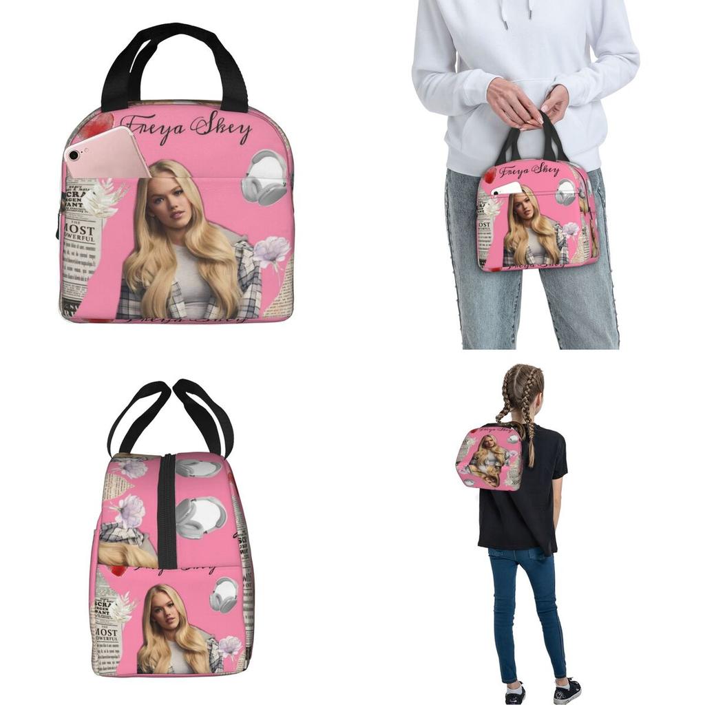 Freya Skye Singer Tour 2026 Thermal Insulated Lunch Bag for Travel Portable Food Container Bags Cooler Thermal Lunch Boxes