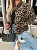 Retro Leopard Print Casual Coat for Women