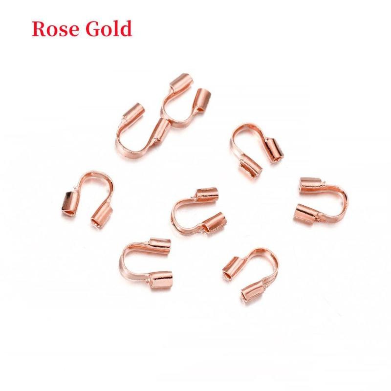 100pcs 4.5x4mm Wire Protectors Wire Guard Guardian Protectors Loops U Shape Accessories Clasps Connector for Jewelry Making