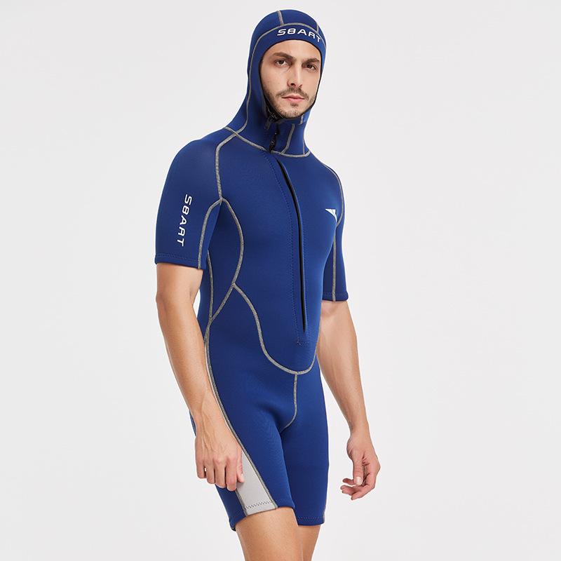Sharkbat Unisex Short Sleeve 2MM Wetsuit: Sun Protection One-Piece for Snorkeling, Swimming, and Surfing