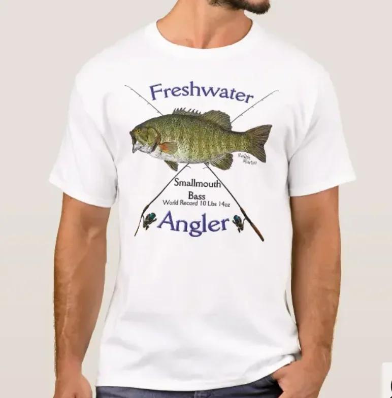 Smallmouth Bass Freshwater Fishing Fisherman Angler Gift TShirt Summer Cotton Short Sleeve ONeck Mens T Shirt New S3XL S