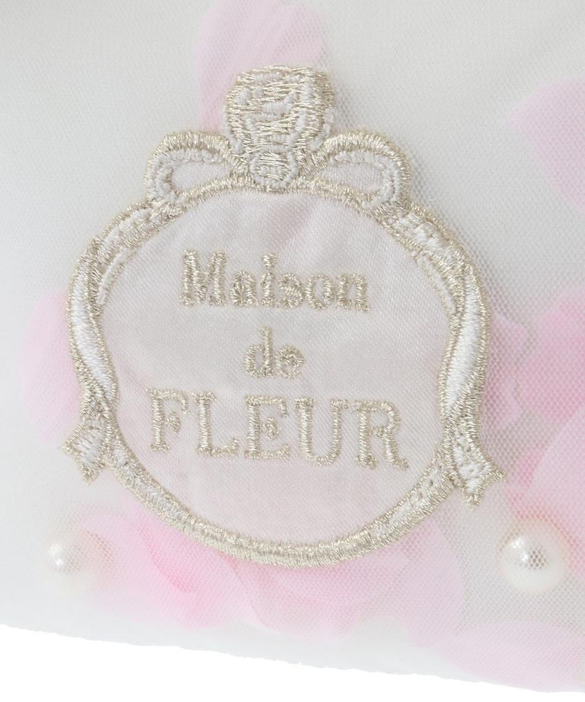 Maison de Fleur Marie Blütenblatt Perlenbeutel, Off-White, Damen