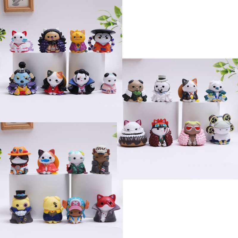 Mini Piece One Cat Cartoon Doll Decoration Car Decoration Plastic Model Figure