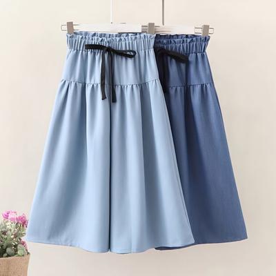 Pantaloni largi pentru fete, de vară, subțiri, din mătase și bumbac, cu 5 ace, respirabili, mărime medie, modă de vară pentru copii, pantaloni scurți