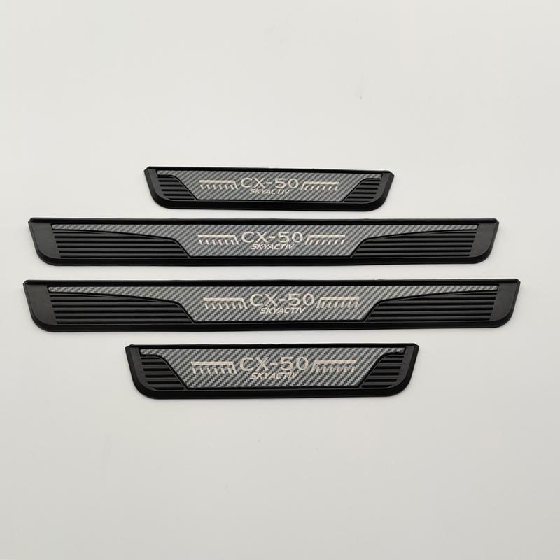 For Mazda CX50  Car Accessories Door Sill Protector Auto Threshold Scuff Plate Stickers Steel Pedal Trim Styling  2024