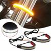 1 szt. 12V LED Motocyklowy Kierunkowskaz i DRL Bursztynowy Biały Pierścień Migacza Moto Pasek na Widelec Lampa Migająca Uniwersalny